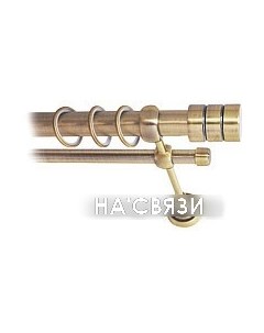 Карниз для штор Цилиндр 088 2р гладкий 25 16мм антик 2 4м Lm decor