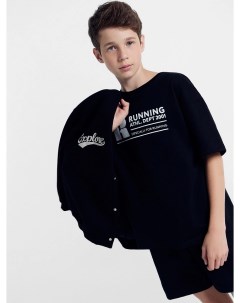 Комплект для мальчиков футболка шорты черный с печатью Mark formelle