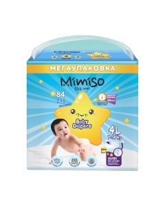 Подгузники детские 4 L 7-14кг Mimiso