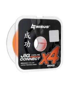 Леска плетеная Jig Connect X4 PE Orange 1.5 0.20mm / T-N-JC-X4-0.20-150-O Nisus