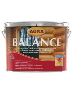 Защитно декоративный состав Wood Balance 9л орех Aura