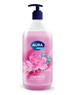 Крем-мыло Шелк и лотос Silky Cream 1000мл Aura