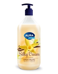 Крем-мыло Шелк и ваниль Silky Cream 1000мл Aura