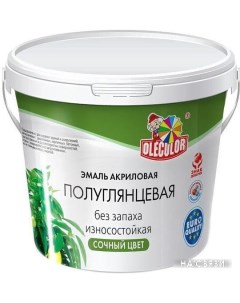 Эмаль Полуглянцевая 2 кг (белый) Olecolor