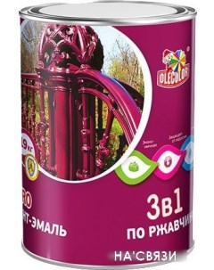 Грунт-эмаль 3 в 1 по ржавчине 2 кг (зеленый) Olecolor