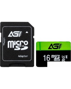 Карта памяти TF138 microSDHC 016GU1TF138 16GB с адаптером Agi