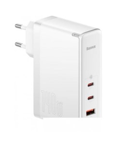 Сетевое зарядное GaN5 Pro Fast Charger 2C+U 140W EU (белый) Baseus