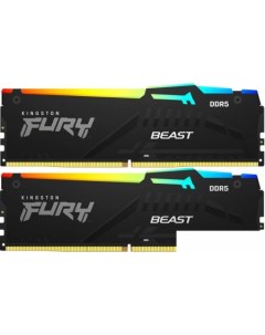 Оперативная память FURY Beast RGB 2x32ГБ DDR5 6000 МГц KF560C30BBAK2-64 Kingston