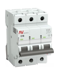 Выключатель автоматический Averes AV 6 3P 16A C 6kA mcb6 3 16C av Ekf