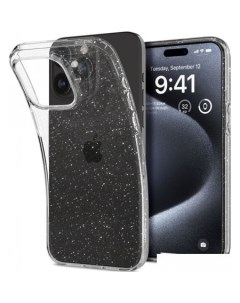 Чехол для телефона Liquid Crystal Glitter для iPhone 15 Pro ACS06701 затемненный прозрачный Spigen