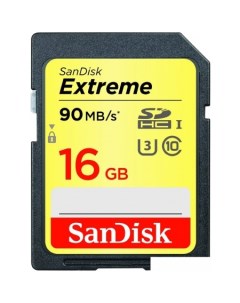 Карта памяти Extreme SDHC Class 10 16GB SDSDXNE 016G GNCIN Sandisk