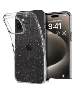 Чехол для телефона Liquid Crystal Glitter для iPhone 15 Pro Max ACS06559 затемненный прозрачный Spigen