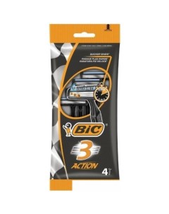 Бритвенный станок 3 Action (4 шт) Bic