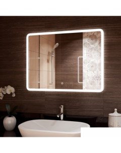 Зеркало Demure Led 90x80 (часы, подогрев) Континент