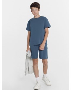 Комплект для мальчиков футболка шорты в серо синем цвете Mark formelle