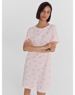 Сорочка ночная женская розовая в бантики Mark formelle