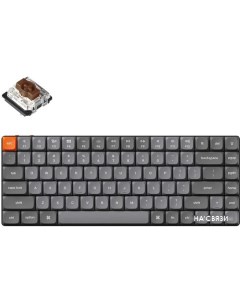 Клавиатура K3 Max White LED K3M A3 RU Gateron Low Profile Brown Keychron