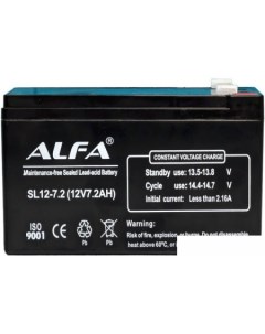 Аккумулятор для ИБП SL12 7 2 12V 7 2Ah Alfa