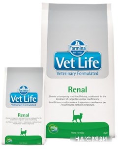 Сухой корм для кошек Vet Life Renal 5 кг Farmina