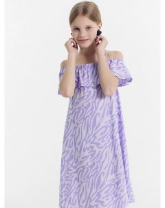 Сарафан для девочек фиолетовый с принтом зебра Mark formelle
