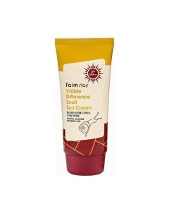 Крем солнцезащитный Visible Difference Snail Sun Cream SPF50/PA+++ Farmstay