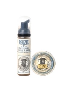 Набор для ухода за бородой и усами Wood & Spice Beard Try Me Kit Бальзам+Пена Reuzel