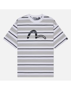 Мужская футболка kuro Striped Embroidered Seagull Evisu