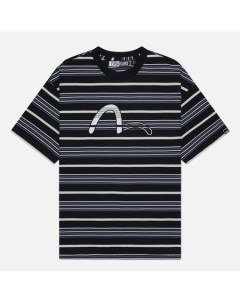 Мужская футболка kuro Striped Embroidered Seagull Evisu