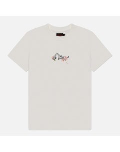 Женская футболка Printed Seagull Cranes Floral Regular Evisu