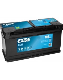 Автомобильный аккумулятор Start Stop AGM EK1050 105 А ч Exide