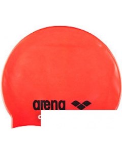 Шапочка для плавания Classic Silicone Cap 91662 40 fluo red black Arena