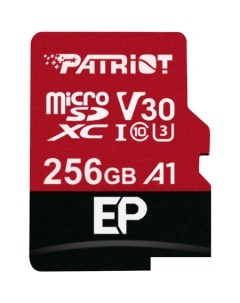 Карта памяти microSDXC EP Series PEF256GEP31MCX 256GB с адаптером Patriot