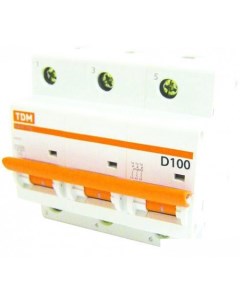 Выключатель автоматический ВА 47 100 3Р 80А D 10кА SQ0207 0032 Tdm electric
