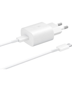 Сетевое зарядное устройство с кабелем USB Type-C (EP-TA800XWEGWW) белый Samsung