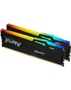 Оперативная память FURY Beast RGB 2x16ГБ DDR5 6000МГц KF560C40BBAK2 32 Kingston