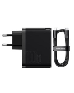 Сетевое зарядное устройство GaN5 Pro Fast Charger C+U 100W CCGP090201 Black Baseus