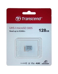 Карта памяти microSDXC 300S 128GB TS128GUSD300S Transcend