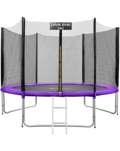 Батут 252 см - 8ft Pro (с лестницей, внешняя сетка, сливовый) Atlas sport