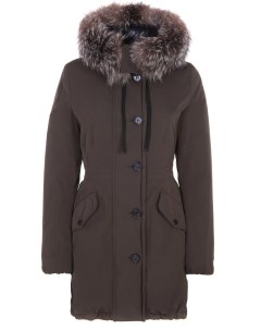 Пуховик с меховой отделкой Moncler