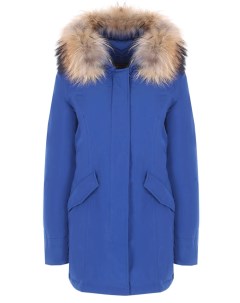 Пуховая парка с мехом енота Woolrich