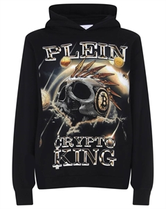 Худи хлопковое с принтом Philipp plein