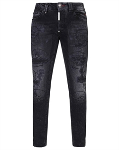 Джинсы Slim Fit с принтом Philipp plein