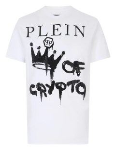 Футболка хлопковая с принтом Philipp plein