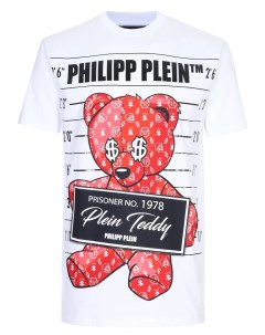 Футболка хлопковая с принтом Philipp plein