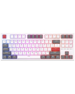 Клавиатура RKR87 White/Gray/Red USB RGB Hot Swap Brown switch Royal kludge