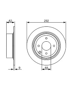 Тормозной диск 0986479742 Bosch