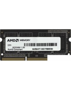 Оперативная память Radeon R5 Entertainment Series 2ГБ DDR3 SODIMM 1600 МГц R532G1601S1S U Amd