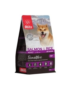 Сухой корм для собак Adult Salmon & Rice / 4221 Blitz pets