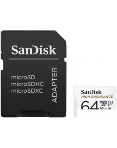 Карта памяти High Endurance microSDXC SDSQQNR-064G-GN6IA 64GB (с адаптером) Sandisk