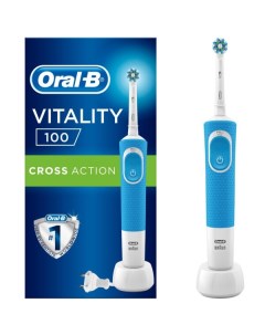 Электрическая зубная щетка Oral B Vitality 100 Cross Action D100 413 1 синий Braun